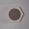 Melody Magnetic Base Wall Lamp, 12W LED 3000K 498lm, 15cm Round 19cm Horizontal Hexagonal Centre, Coffee/Acrylic Frosted Diffuser additional 2