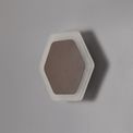 Melody Magnetic Base Wall Lamp, 12W LED 3000K 498lm, 15/19cm Horizontal Hexagonal Centre, Coffee/Acrylic Frosted Diffuser additional 4