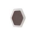 Melody Magnetic Base Wall Lamp, 12W LED 3000K 498lm, 15/19cm Horizontal Hexagonal Centre, Coffee/Acrylic Frosted Diffuser additional 8