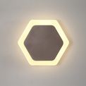 Melody Magnetic Base Wall Lamp, 12W LED 3000K 498lm, 15/19cm Horizontal Hexagonal Centre, Coffee/Acrylic Frosted Diffuser additional 1