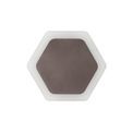 Melody Magnetic Base Wall Lamp, 12W LED 3000K 498lm, 15/19cm Horizontal Hexagonal Centre, Coffee/Acrylic Frosted Diffuser additional 6