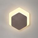 Melody Magnetic Base Wall Lamp, 12W LED 3000K 498lm, 15/19cm Vertical Hexagonal Bottom Offset, Coffee/Acrylic Frosted Diffuser additional 1