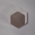 Melody Magnetic Base Wall Lamp, 12W LED 3000K 498lm, 15/19cm Vertical Hexagonal Bottom Offset, Coffee/Acrylic Frosted Diffuser additional 2