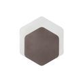 Melody Magnetic Base Wall Lamp, 12W LED 3000K 498lm, 15/19cm Vertical Hexagonal Bottom Offset, Coffee/Acrylic Frosted Diffuser additional 4