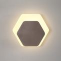 Melody Magnetic Base Wall Lamp, 12W LED 3000K 498lm, 15/19cm Horizontal Hexagonal Bottom Offset, Coffee/Acrylic Frosted Diffuser additional 1