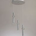 *Leah 3 Light Round Pendant, 3 x 5W LED, 3000K, 268lm, Polished Chrome, additional 2