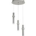 *Leah 3 Light Round Pendant, 3 x 5W LED, 3000K, 268lm, Polished Chrome, additional 3