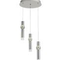 *Leah 3 Light Round Pendant, 3 x 5W LED, 3000K, 268lm, Polished Chrome, additional 4