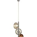 Rachel Multiple Pendant, 3 x 8W LED, 4000K, Smoked, Copper &amp; Champagne/Polished Chrome, additional 5