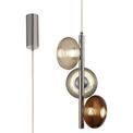 Rachel Multiple Pendant, 3 x 8W LED, 4000K, Smoked, Copper &amp; Champagne/Polished Chrome, additional 3