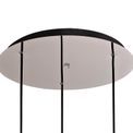 Brita Round Pendant, 3 Light Adjustable E27, Black/Smoke Fade Glass additional 5