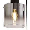 Brita Round Pendant, 3 Light Adjustable E27, Black/Smoke Fade Glass additional 6