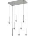 Ireine Polished Chrome 8 Light G9 Universal 2m Rectangle Multiple Pendant, Suitable For A Vast Selection Of Glass Shades additional 4