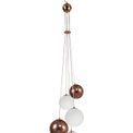Rylee Pendant, 5 x G9, Antique Copper/Opal &amp; Copper Glass additional 4