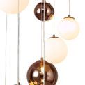 Rylee 16-Light G9 Pendant in Antique Copper with Opal &amp; Copper Glass Shade additional 9