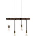 Tulula Pendant, 4 x E27, Medium Oak/Antique Brass additional 9
