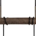 Tulula Pendant, 4 x E27, Medium Oak/Antique Brass additional 5