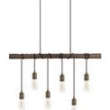 Tulula Pendant, 6 x E27, Medium Oak/Antique Brass additional 9