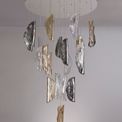 Wren Polished Chrome/Clear &amp; Amber &amp; Smoked Glass Pendant Light (5m, 21 x G9) additional 2