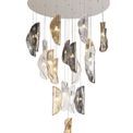 Wren Polished Chrome/Clear &amp; Amber &amp; Smoked Glass Pendant Light (5m, 21 x G9) additional 3
