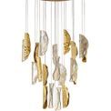 Tianna Pendant 5m 21 x G9, Brass Metal Shade &amp; Cognac Glass Item Weight: 24.9kg additional 3