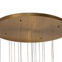 Tianna Pendant 5m 21 x G9, Brass Metal Shade &amp; Cognac Glass Item Weight: 24.9kg additional 13