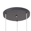 Naomi 3 Light Round Pendant E14, Matt Grey/Polished Chrome/Cognac additional 7