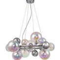 Rylee Circular Pendant, 12 x G9, Polished Chrome, Iridescent Glass additional 16