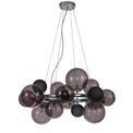 Rylee Circular Pendant, 12 x G9, Polished Chrome, Smoked/Black Glass additional 17