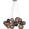 Rylee Circular Pendant, 12 x G9, Polished Chrome, Smoked/Black Glass additional 16