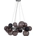 Rylee Circular Pendant, 12 x G9, Polished Chrome, Smoked/Black Glass additional 15