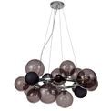 Rylee Circular Pendant, 12 x G9, Polished Chrome, Smoked/Black Glass additional 13
