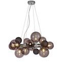 Rylee Circular Pendant, 12 x G9, Polished Chrome, Smoked/Black Glass additional 11