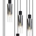 Brita Slim Round Pendant, 9 Light Adjustable E27, Black/Smoke Fade Glass additional 10