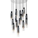 Brita Slim, 15 Light Adjustable E27, Black/Smoke Fade Glass Round Pendant additional 7