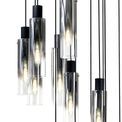 Brita Slim, 15 Light Adjustable E27, Black/Smoke Fade Glass Round Pendant additional 13