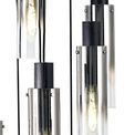 Brita Slim, 15 Light Adjustable E27, Black/Smoke Fade Glass Round Pendant additional 12