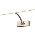 Pearl Large 1 Arm Wall Lamp/Picture Light, 1 x 10W LED, 3000K, 850lm, Satin Nickel, additional 3