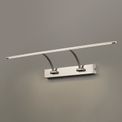 Pearl Small 2 Arm Wall Lamp/Picture Light, 1 x 14W LED, 3000K, 1070lm, Satin Nickel, additional 1
