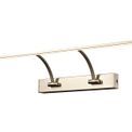 Pearl Small 2 Arm Wall Lamp/Picture Light, 1 x 14W LED, 3000K, 1070lm, Satin Nickel, additional 3
