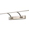 Pearl Large 2 Arm Wall Lamp/Picture Light, 1 x 16W LED, 3000K, 1200lm, Satin Nickel, additional 3