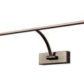 Pearl Large 1 Arm Wall Lamp/Picture Light, 1 x 10W LED, 3000K, 850lm, Bronze, additional 4