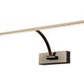 Pearl Large 1 Arm Wall Lamp/Picture Light, 1 x 10W LED, 3000K, 850lm, Bronze, additional 3