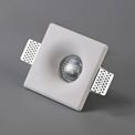 Samira Square Deep Recessed Spotlight, 1 x GU10, White Paintable Gypsum, Cut Out: L:123mmxW:123mm additional 4