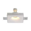 Samira Square Deep Recessed Spotlight, 1 x GU10, White Paintable Gypsum, Cut Out: L:123mmxW:123mm additional 6