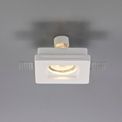 Samira Square Stepped Recessed Spotlight,  1 x GU10, White Paintable Gypsum, Cut Out: L:103mmxW:103mm additional 1