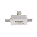 Samira Square Stepped Recessed Spotlight,  1 x GU10, White Paintable Gypsum, Cut Out: L:103mmxW:103mm additional 6