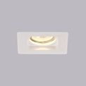Samira Square Stepped Recessed Spotlight,  1 x GU10, White Paintable Gypsum, Cut Out: L:103mmxW:103mm additional 12