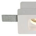 Samira Square Stepped Recessed Spotlight,  1 x GU10, White Paintable Gypsum, Cut Out: L:103mmxW:103mm additional 10