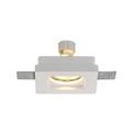 Samira Square Stepped Recessed Spotlight,  1 x GU10, White Paintable Gypsum, Cut Out: L:103mmxW:103mm additional 5